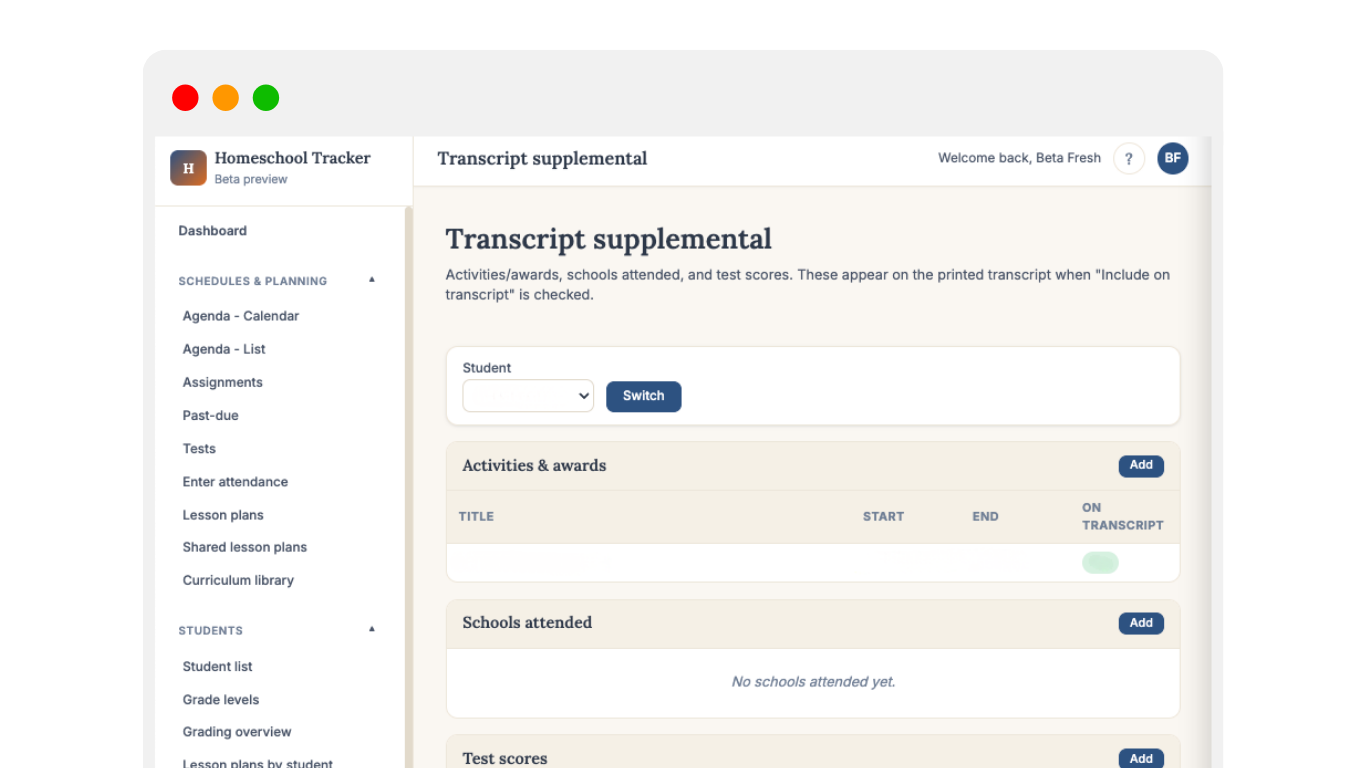 Reports and transcripts